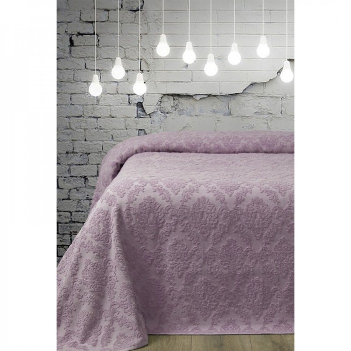 Покрывало махровое Damask сиреневый 210 х 240 см