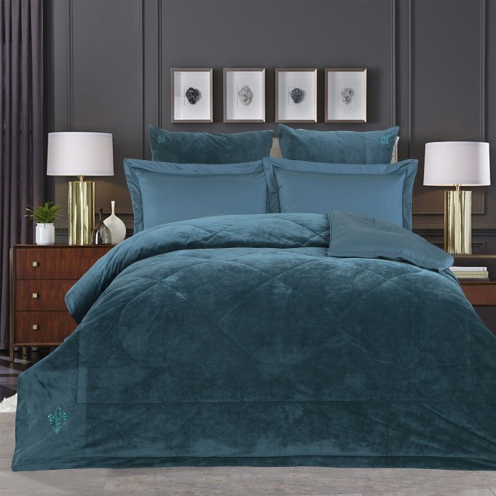 Комплекты для сна Lindor Premium (изумруд) Cotton Семейный