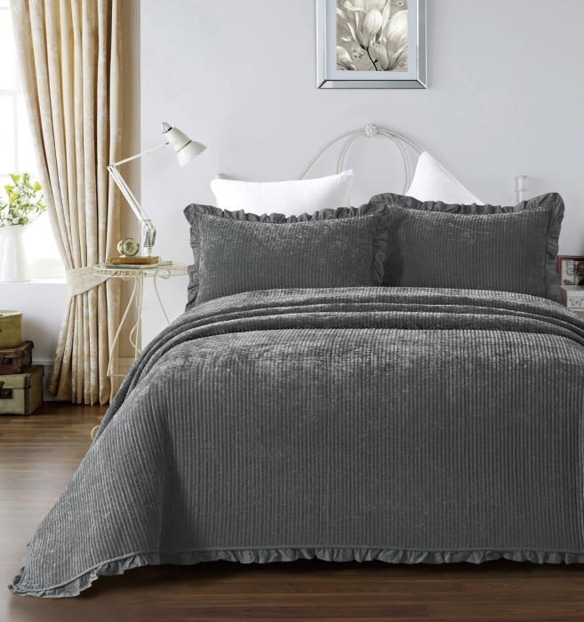 Покрывало Arya синель Clouds Темно-серый