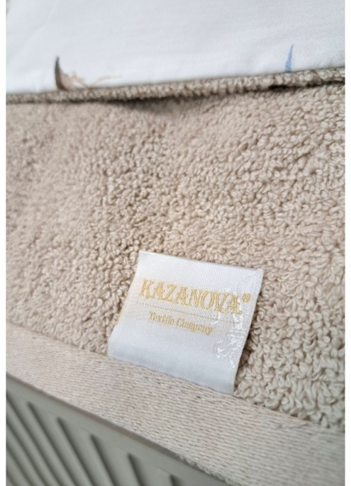 Комплект полотенец Adora Роуч (дымчатый беж) 70х140см и 50х90см "KAZANOV.A"