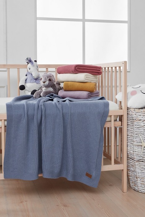 Вязаный плед Frezya (BB 3065) Горчичный