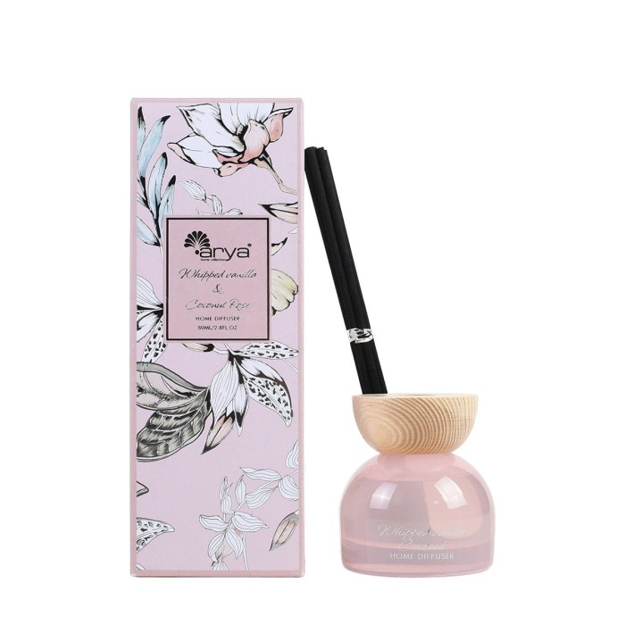 Диффузор Ароматический С Палочками Arya 80 мл Whipped Vanilla & Coconut Rose  