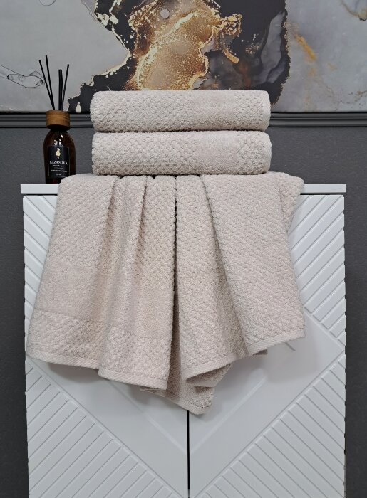 Полотенца Gabriel (крем) 50х90см,70х140см