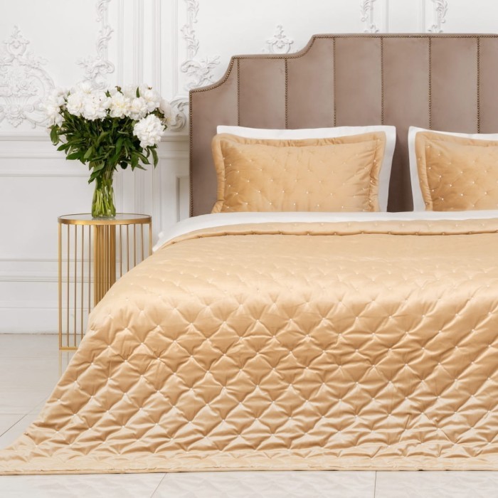 Покрывало Arya Бархат Ansel Золотистый