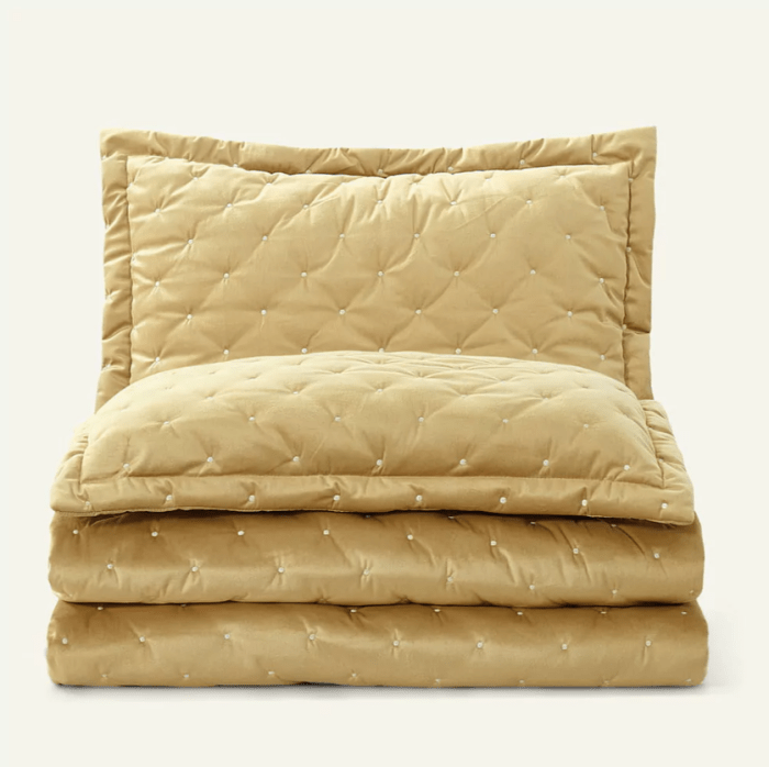 Покрывало Arya Бархат Ansel Золотистый