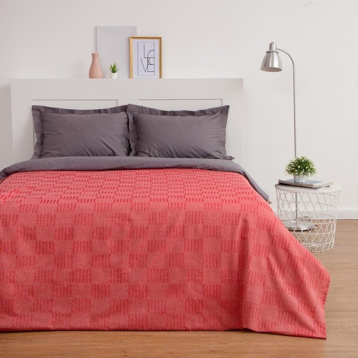 Плед-покрывало Этель «Рамаяна» 200х220± 5 см, 160 гр/м2, цвет красный