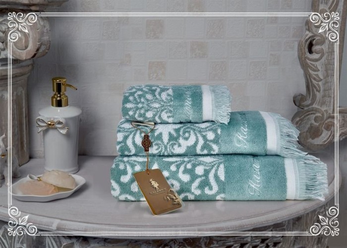 Полотенца Казанова Комплект полотенец Undina (мави) 70х140см(1), 50х90см(1) К63-288-к-т