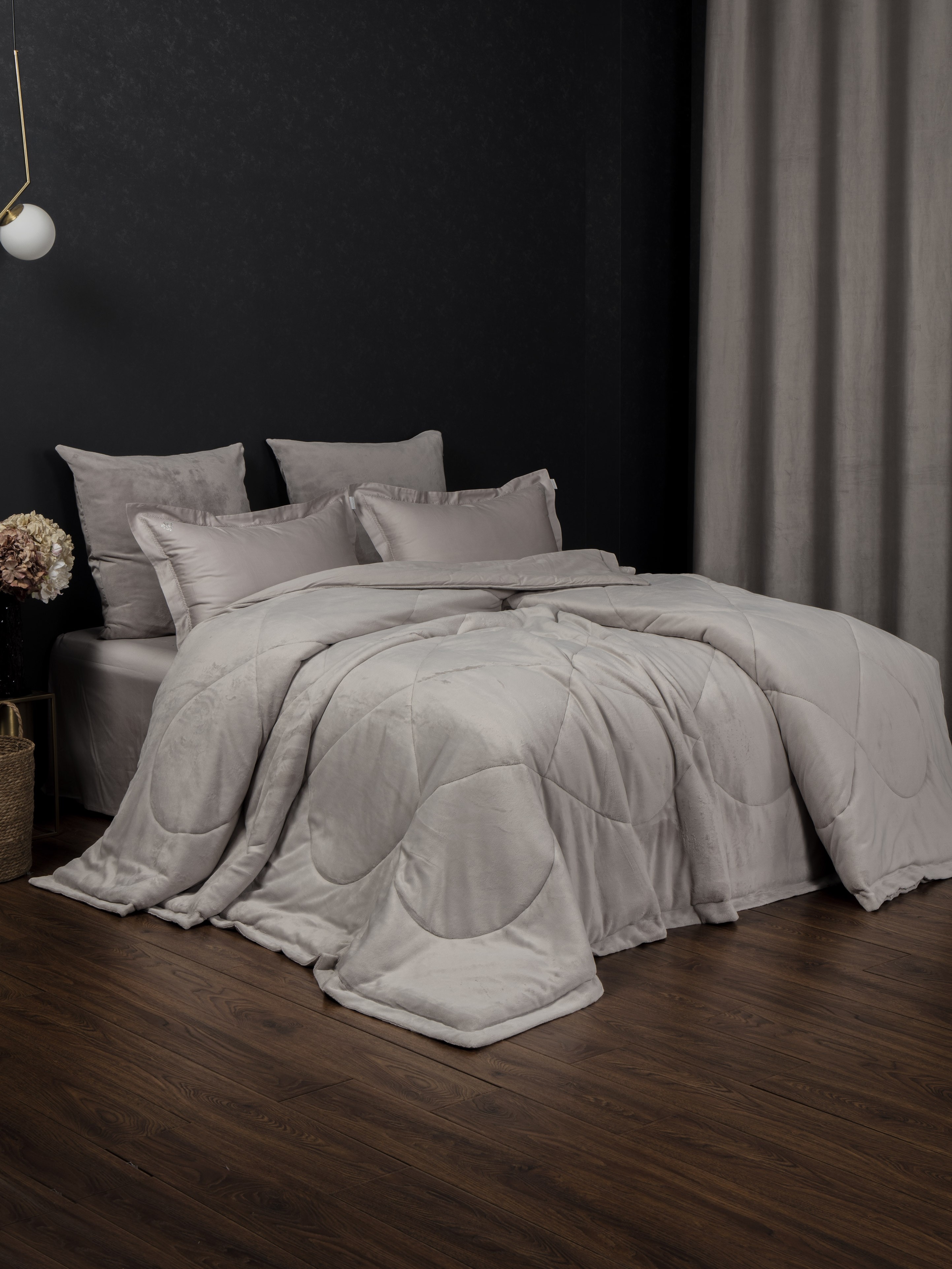 Комплекты для сна Lindor Fluffy (серый беж) Egyptian Cotton комплект Евро 
