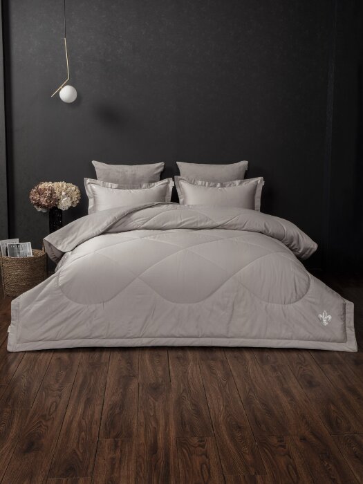 Комплекты для сна Lindor Fluffy (серый беж) Egyptian Cotton Евро
