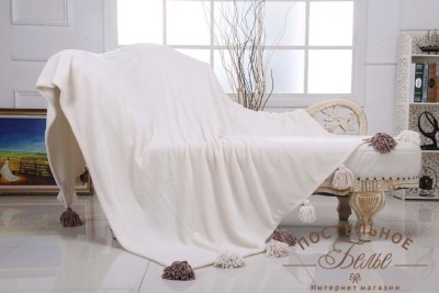 Tassel №1 (молоко) Покрывало 220х230