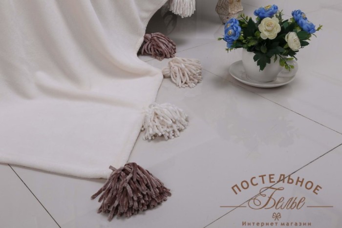 Tassel №1 (молоко) Покрывало 220х230