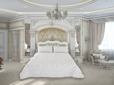 Покрывало Казанова Покрывало 2х Fissare (молоко) 240х260 SR56-216-2.4