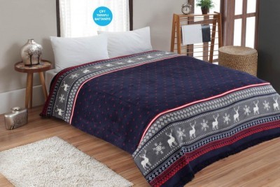 Плед хлопковый голубой 150 x 200