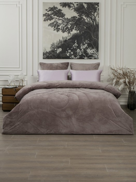 Комплекты для сна Амели (капучино лавандовое серебро) ABC Egypt Cotton Tencel Евро