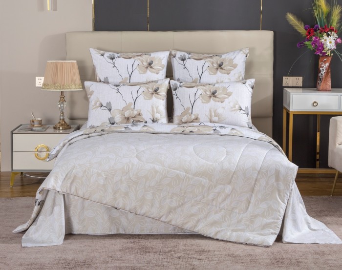 Комплекты для сна Валенсия (бежевый молоко) Print Cotton комплект Семейный