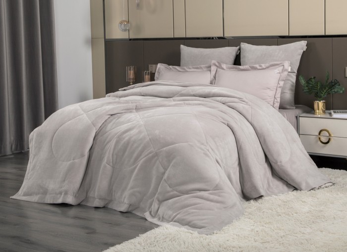 Комплекты для сна Lindor Fluffy (платина беж) Egyptian Cotton комплект Евро 