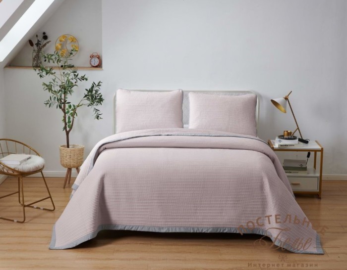 Марисоль покрывало пепельно-розовое 160х220