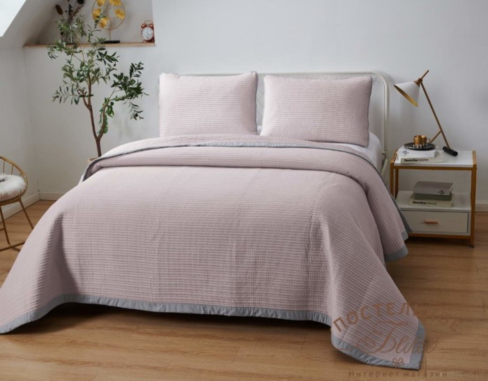 Марисоль покрывало пепельно-розовое 230х250