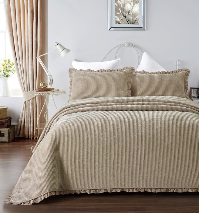 Покрывало Arya синель Clouds Бежевый