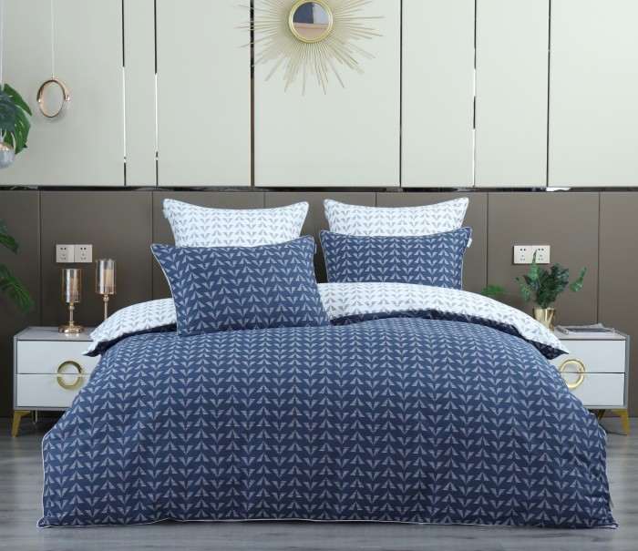 Комплекты постельного белья Мерлин (индиго жемчуг) Евро К-ЕВРО-2716-Z