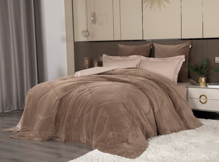 Комплекты для сна Lindor Fluffy (карамель) Egyptian Cotton комплект Евро 