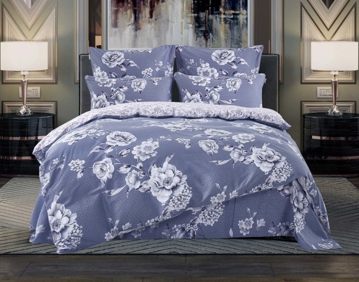 Постельное белье Афина (жемчуг графит) полуторное